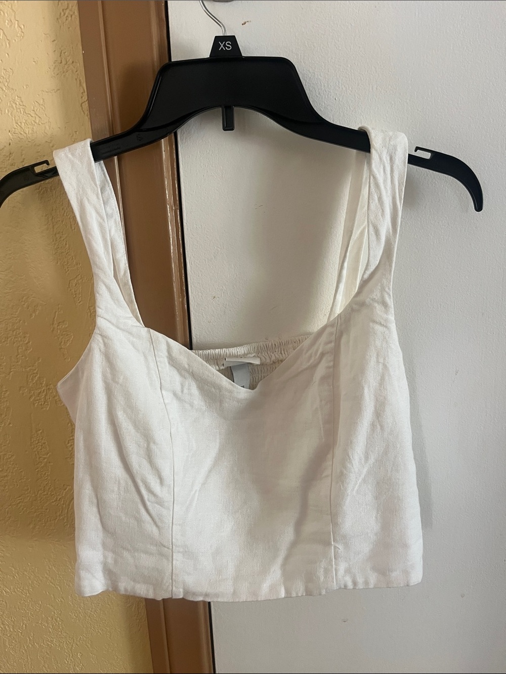 White Women’s Square Neck Crop Top